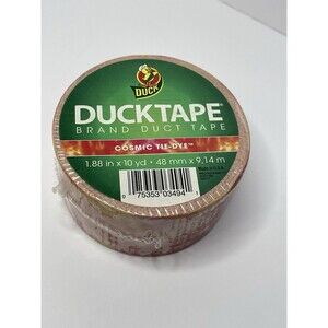Duct Tape  Cosmic Tye-Dye Orange Red NEW 1.88x10yards